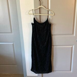 Black Felt stripped wild fable dress